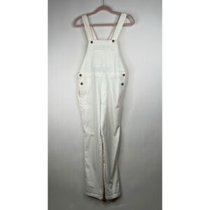 Classic White Denim Overalls